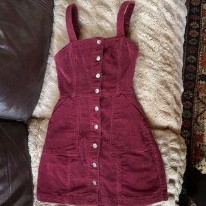 Burgundy corduroy dress